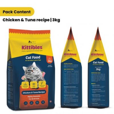 Kittibles™ Cat Dry Food Chicken & Tuna for cat 3 Kg