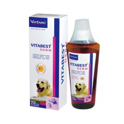 Virbac VITABEST DERM Oral Supplement for Dogs and Cats – 250ml by Jolly and Cutie Pets