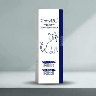 Cattyflow by Evemount, With Stillet, Size 130mm Cat Catheter/Tom Catheter-Pack of 2