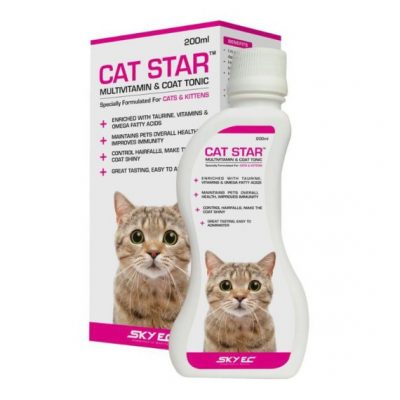 Skyec Cat Star Multi Vitamin and Coat Tonic for Cats and Kittens (200 ml)