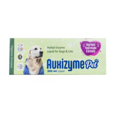 AUXIZYME PET- SYRUP 200 ML Digestive Enzyme supplement for dogs and cats Appetizer for pets Veterinary Digestion Support by Auxesia