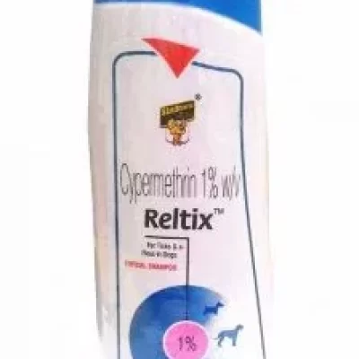 RELTIX 200 ML Anti Tick and Flea shampoo containing Cypermethrin Based Shampoo for Dogs Only.