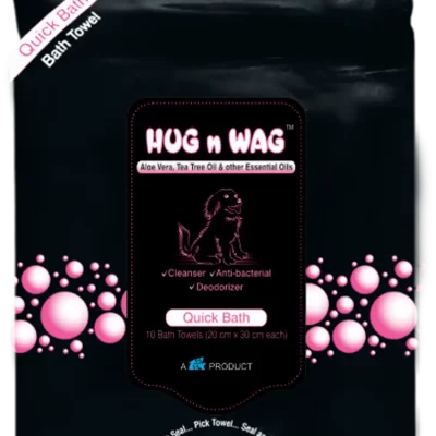 Hug N Wag Quick Bath Hug and Wag Pet wipes Wet Wipes for pets by TTK Animal Health Care