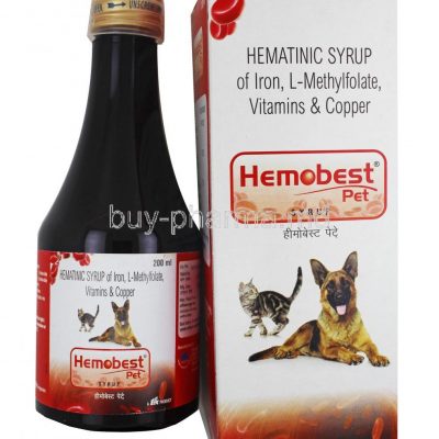 Hemobest Pet Syrup 200ml Iron Supplement for pets by TTK Animal Health Care