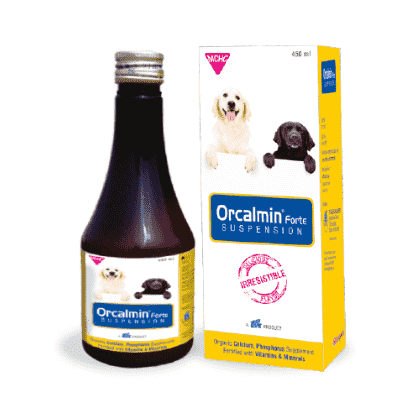 Orcalmin Forte Pet Syrup 450ml Calcium syrup for pets by TTK Health care