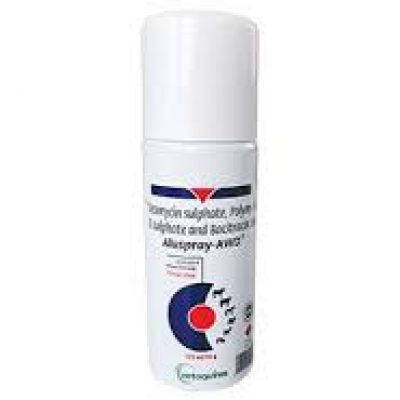 ALUSPRAY 75 ML Wound spray for small and large wounds, Maggot wounds, infected wounds. Silver coating spray for dogs and Cats by Vetoquinol